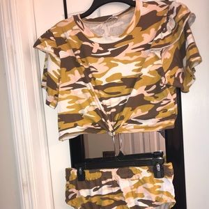 Cute two piece outfit NOT a bathing suit !